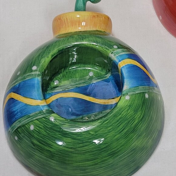 Set of 3 - Tea-light candle holder - ceramic - Hand Painted - Marianne Richmonds - Picture 9 of 16